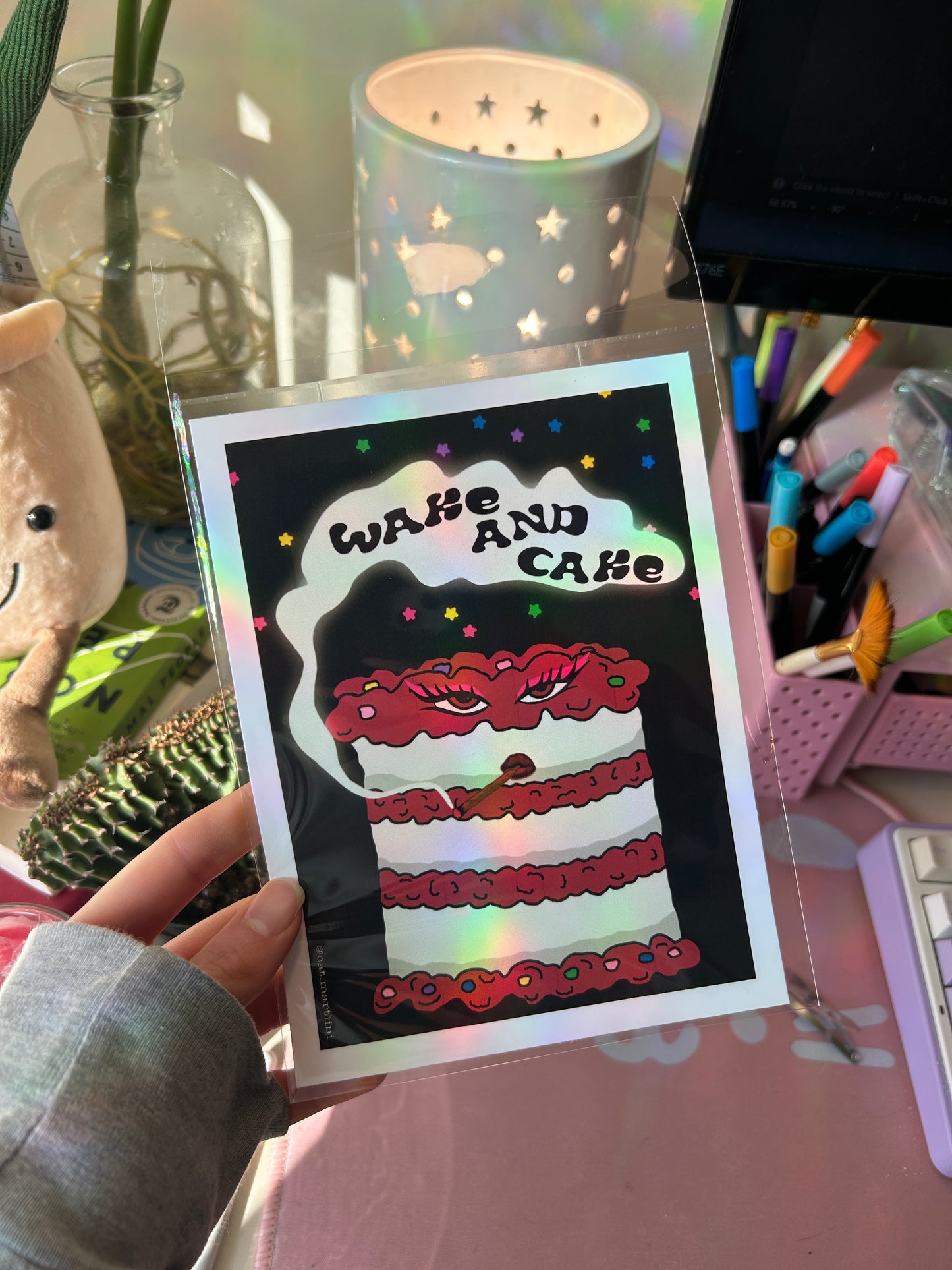 Wake & Cake 5x7 Mini Print