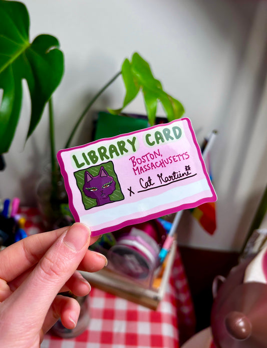 Library Card Sticker