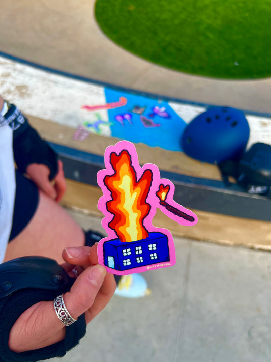 HoUsE oN FiRe SticKeR