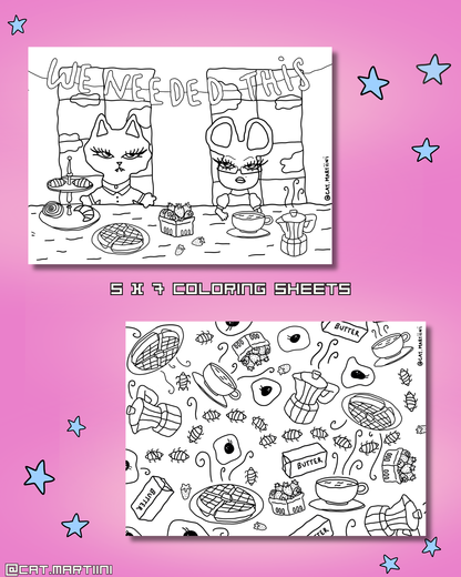 Cat Martiini's Coloring x Sticker Mail Club Subscription