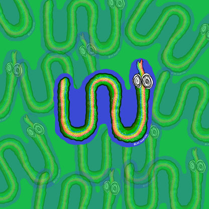Rainbow Rope Snake Sticker