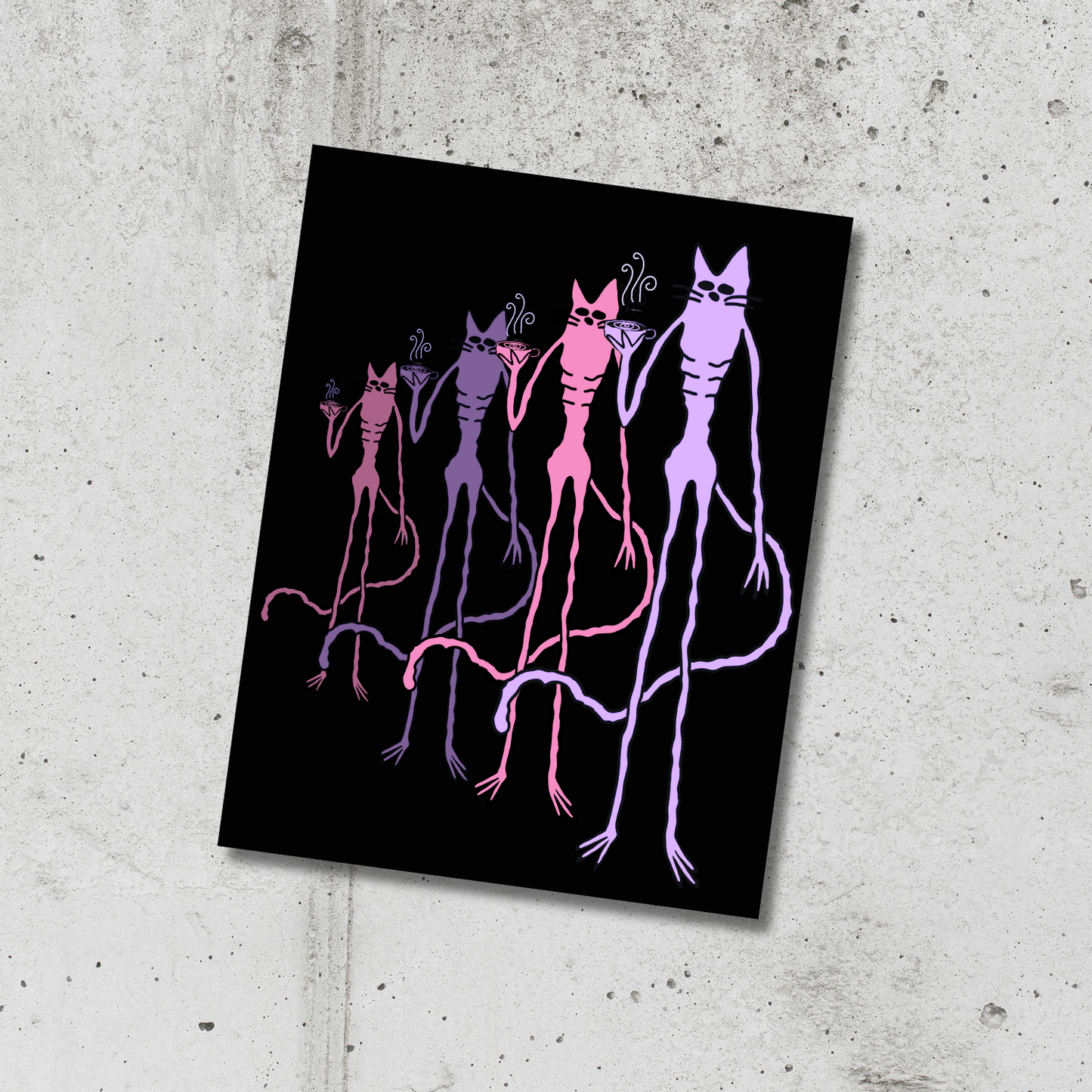 Evolution of Meow 8.5 x 11 Print