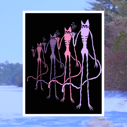 Evolution of Meow 8.5 x 11 Print