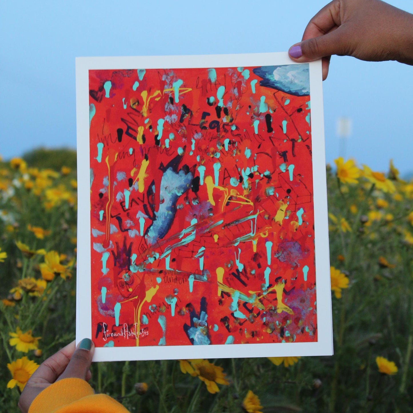 Red Print 9x11