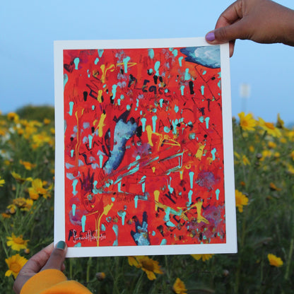 Red Print 9x11