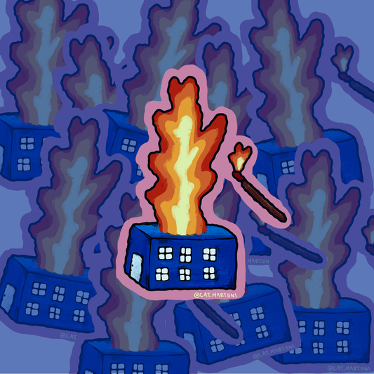 HoUsE oN FiRe SticKeR