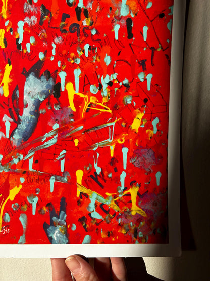 Red Print 9x11