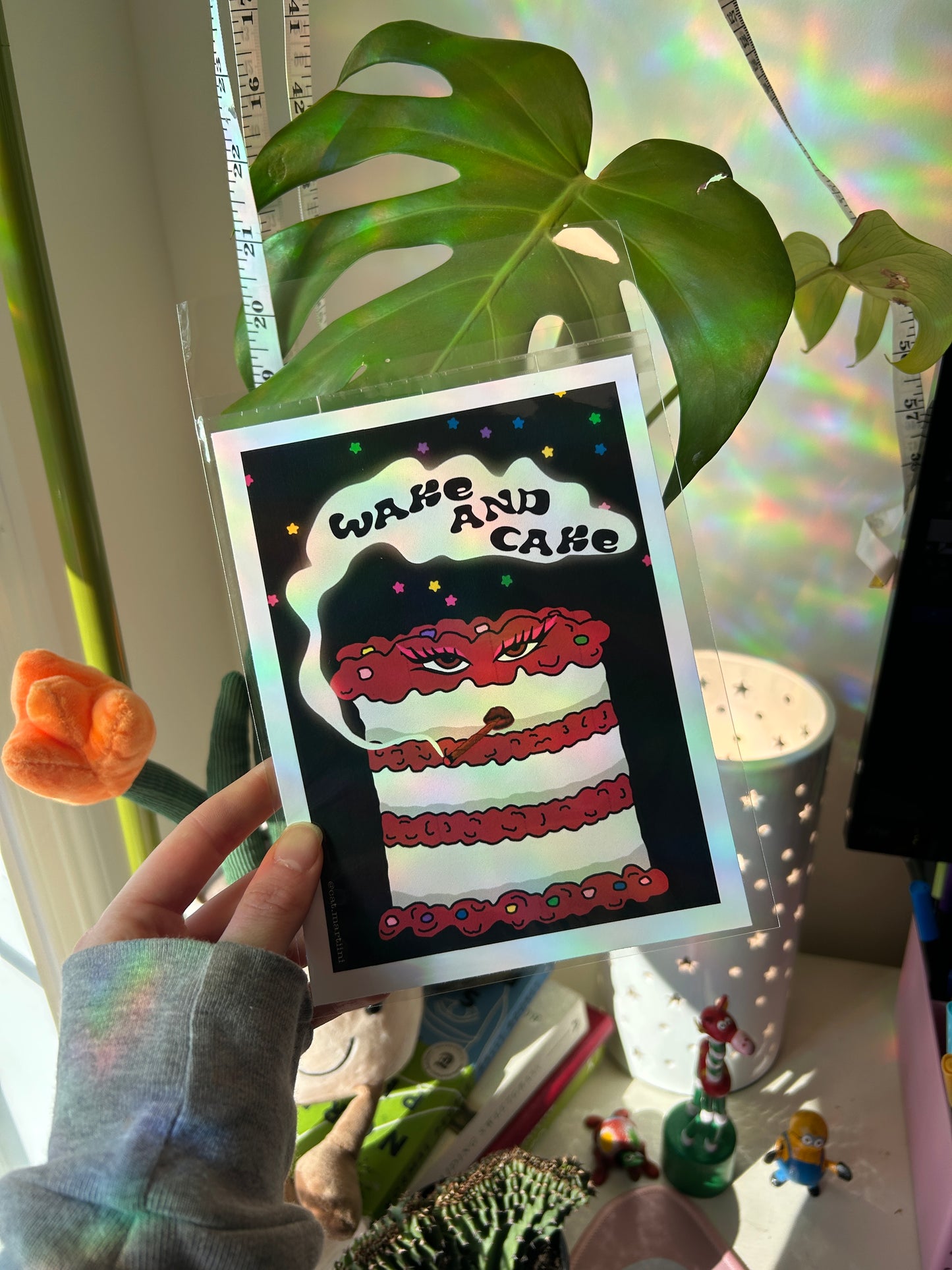 Wake & Cake 5x7 Mini Print