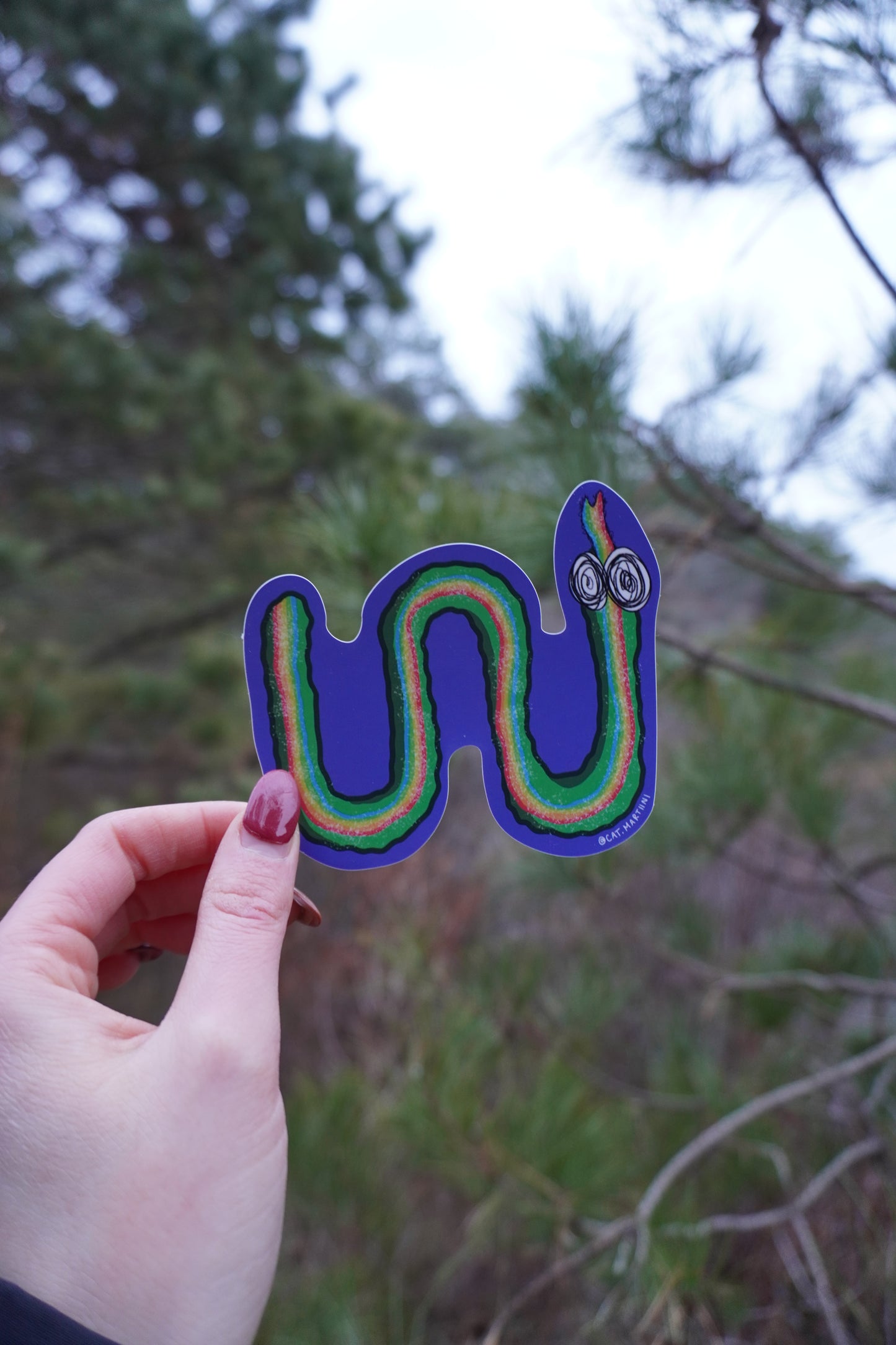 Rainbow Rope Snake Sticker
