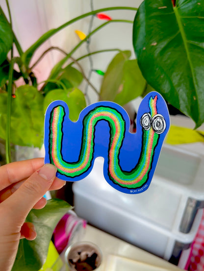 Rainbow Rope Snake Sticker