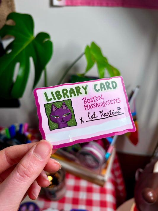 Library Card Sticker