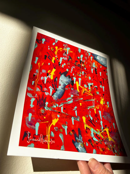 Red Print 9x11
